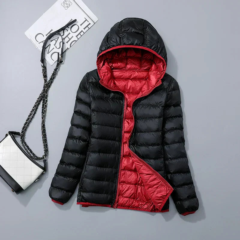 Damen Daunenjacke mit Kapuze