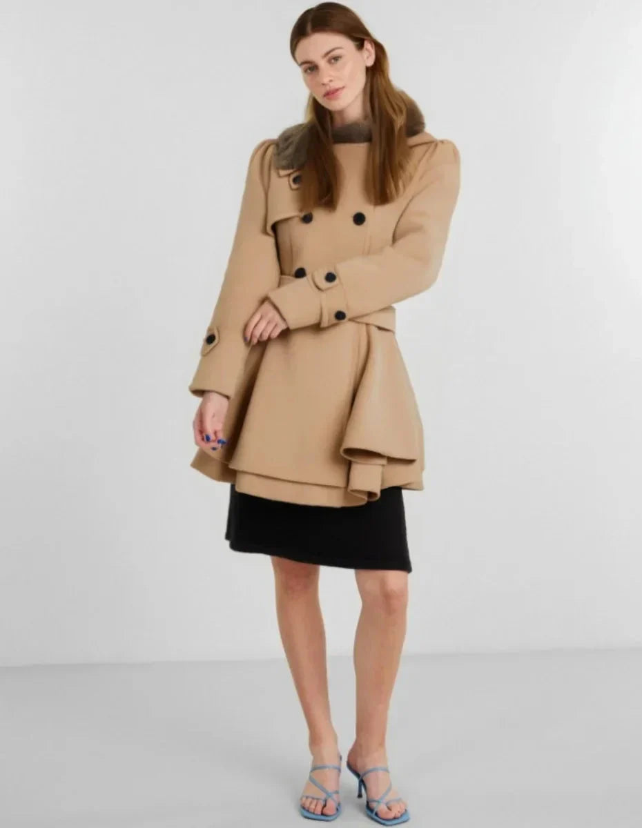 Emily - Gabardine femme coupe ajustée | Manteau élégant