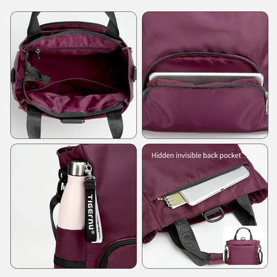 Mochila de moda 3 em 1 para mulheres - bandolera leve - Detalhes de viagem - habilidade 12 litros
