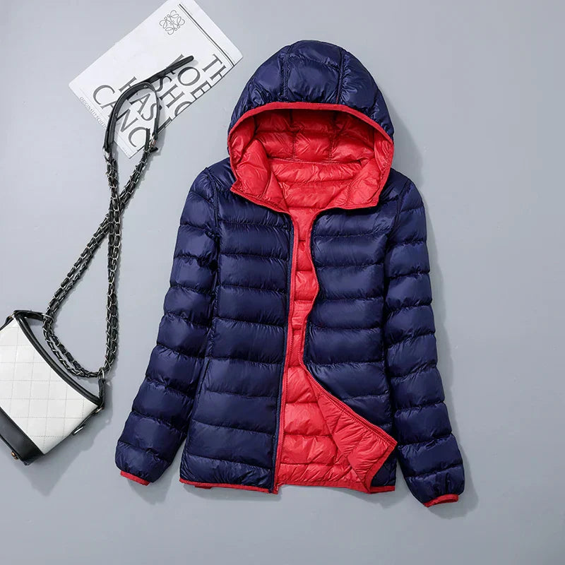 Damen Daunenjacke mit Kapuze