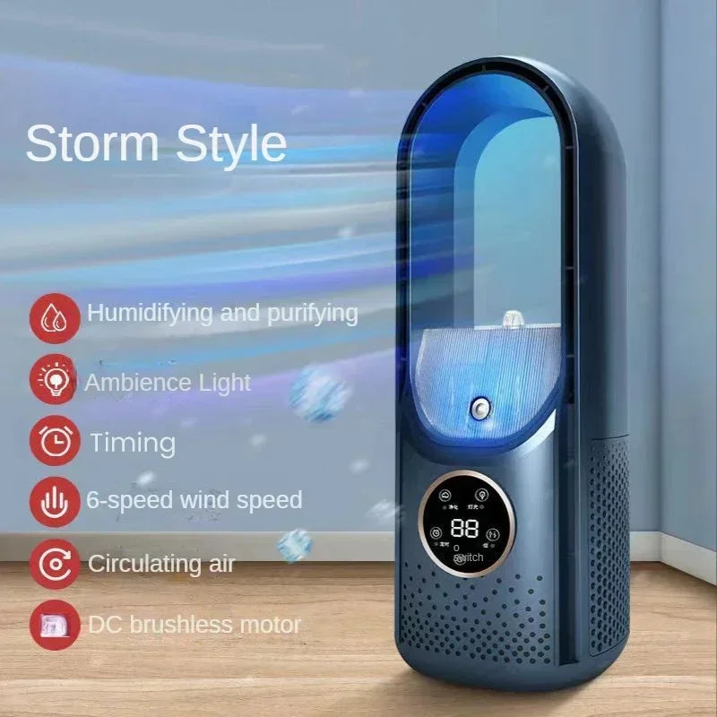 Coolmist 3 em 1 ventilador sem rotor e purificador de ar - silencioso, com UV e ionizador