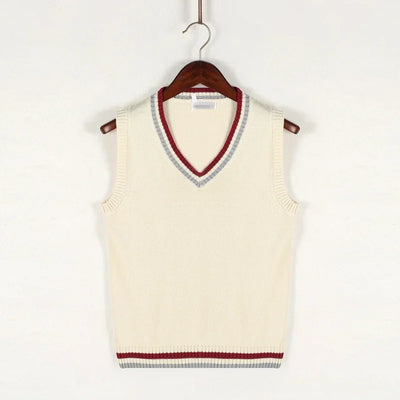 Christof - Camisola de malha para homem com decote em bico e sem mangas