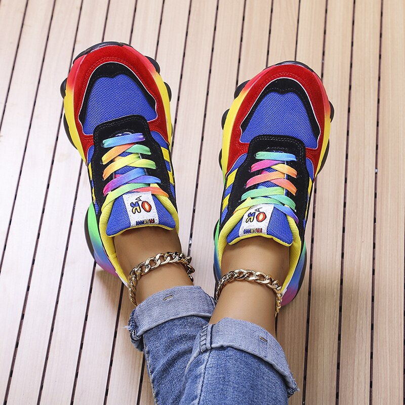 Sapatos ortopédicos arco -íris