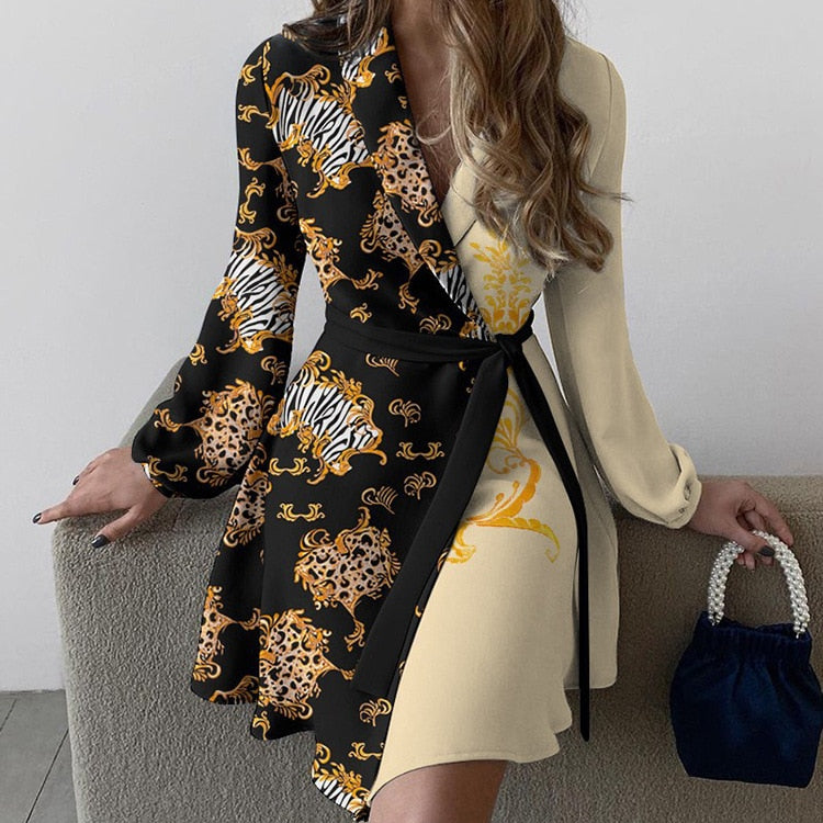 Vestido cruzado com loop