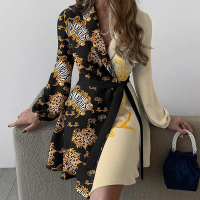 Vestido cruzado com loop