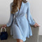 Vestido cruzado com loop