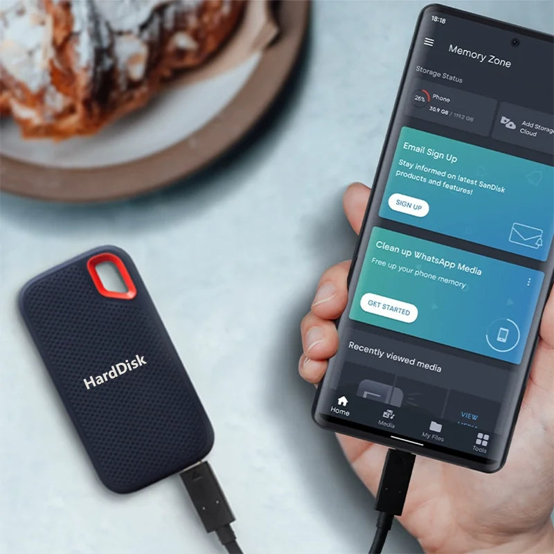 Disco duro externo SSD portátil de alta velocidad USB 3.2 Tipo-C (1TB-256TB, para portátil y Mac)