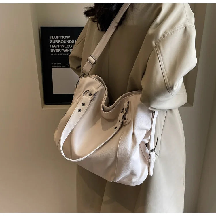 Lunelle - bolsa de couro macia grande