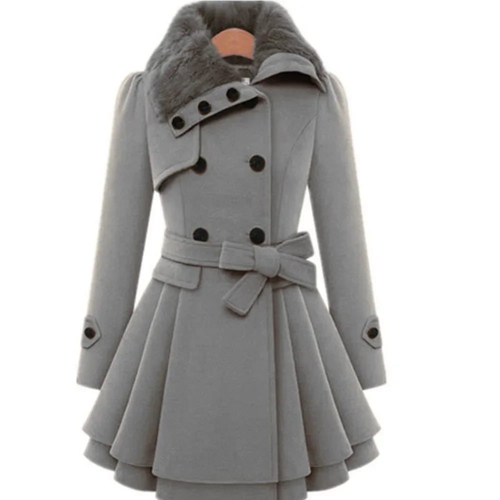 Emily - Gabardine femme coupe ajustée | Manteau élégant
