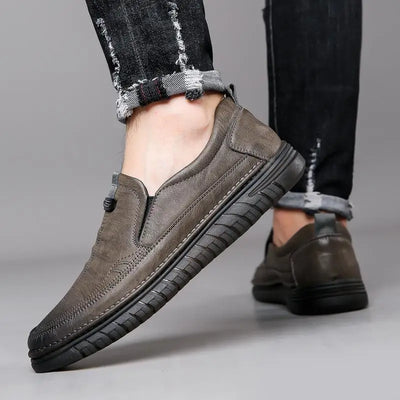 Sapatos de couro feitos à mão homem