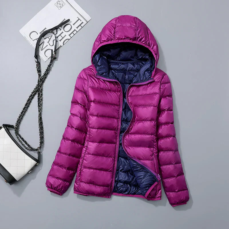 Damen Daunenjacke mit Kapuze