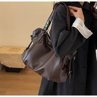 Lunelle - bolsa de couro macia grande