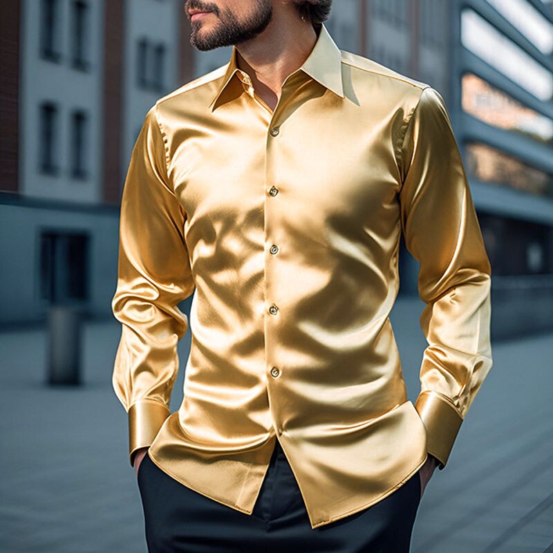 Paolofiorini - camisas de cetim de luxo