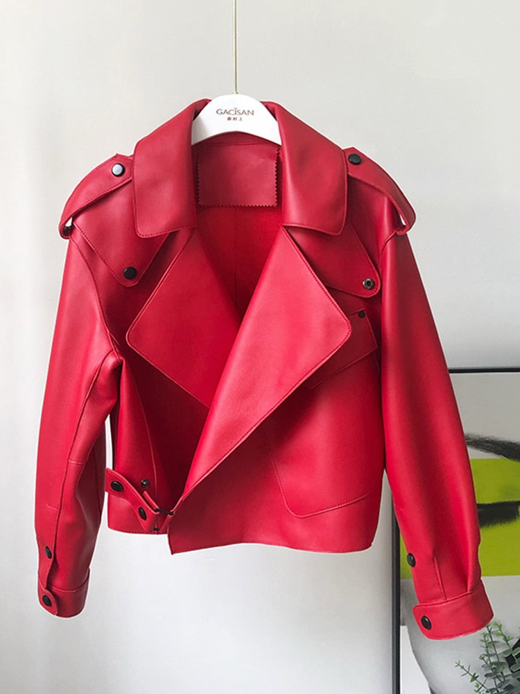 Gabardine de couro curto