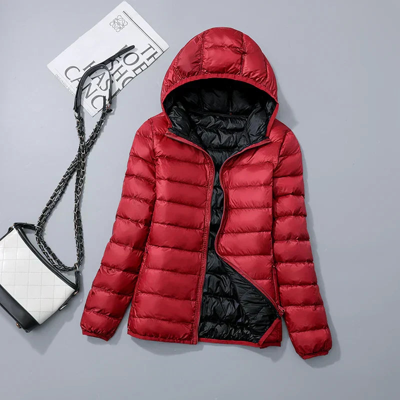 Damen Daunenjacke mit Kapuze