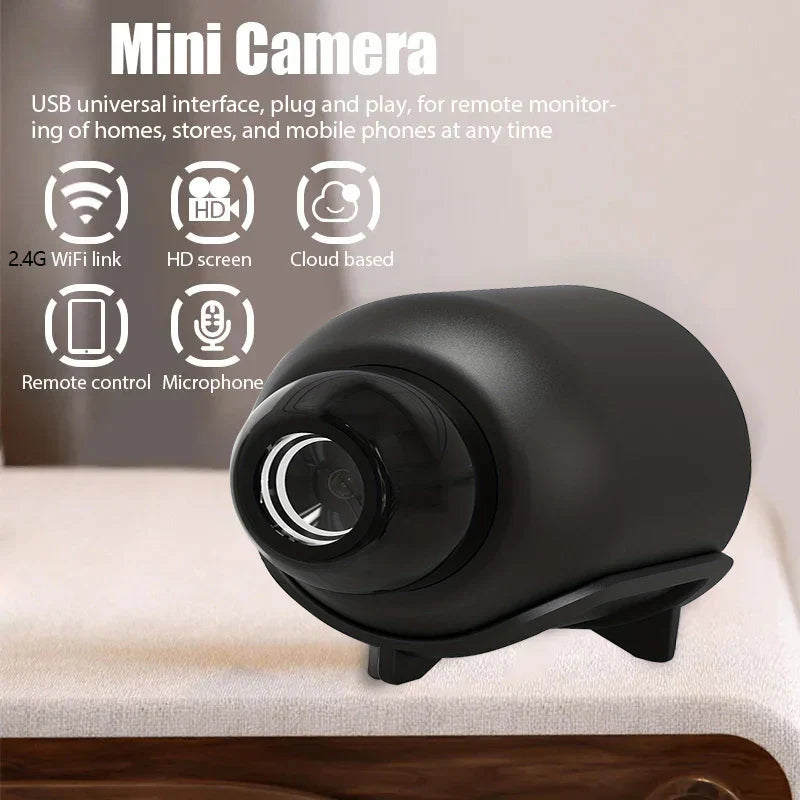 Mini Câmara de Segurança com WiFi - 1080p HD com visão noturna e detecção de movimento