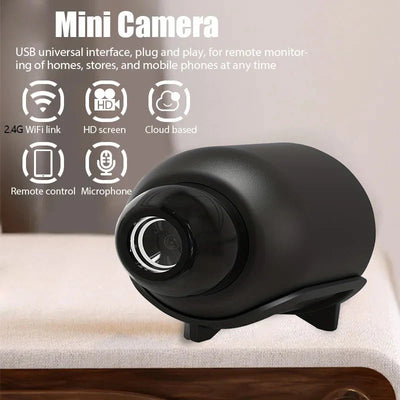 Mini Câmara de Segurança com WiFi - 1080p HD com visão noturna e detecção de movimento