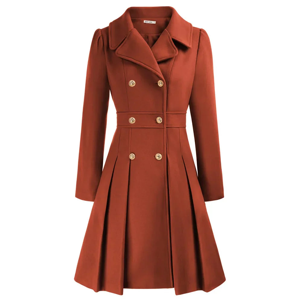 Grace - Manteau pour femme | Élégante veste de marin en laine avec coupe en A