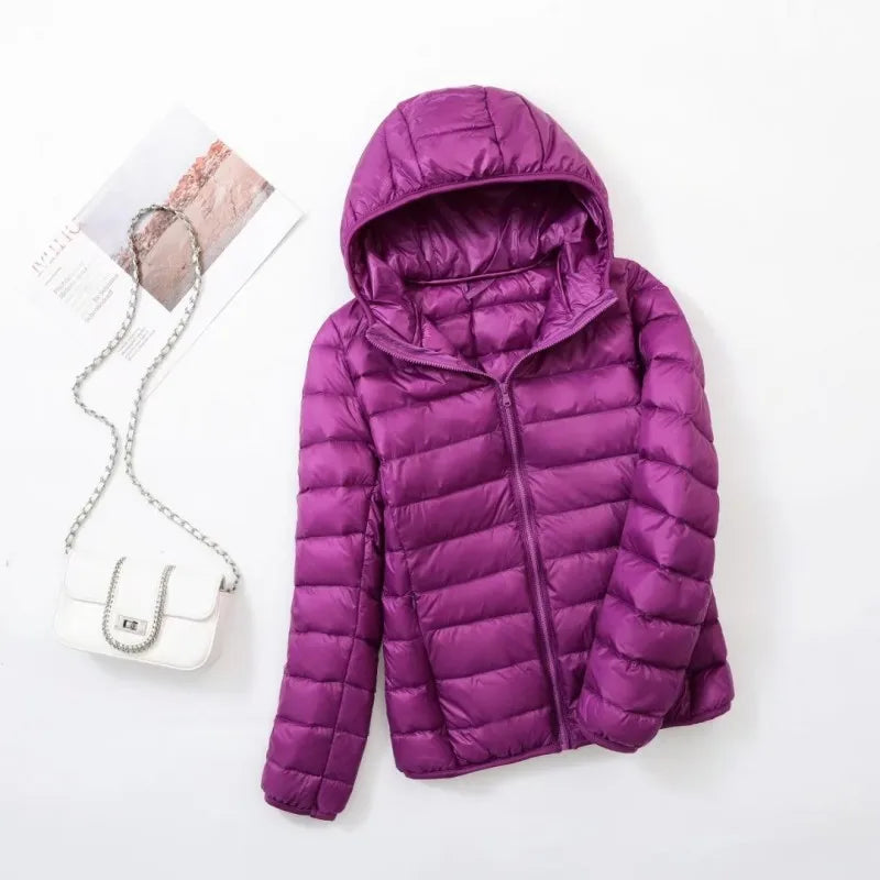 Damen Daunenjacke mit Kapuze