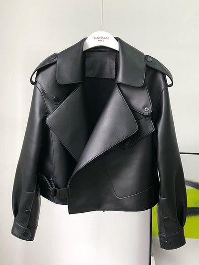 Gabardine de couro curto