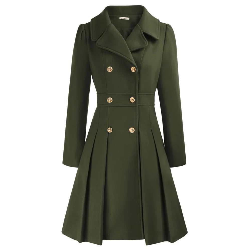 Grace - Manteau pour femme | Élégante veste de marin en laine avec coupe en A