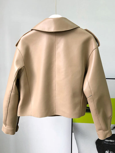 Gabardine de couro curto