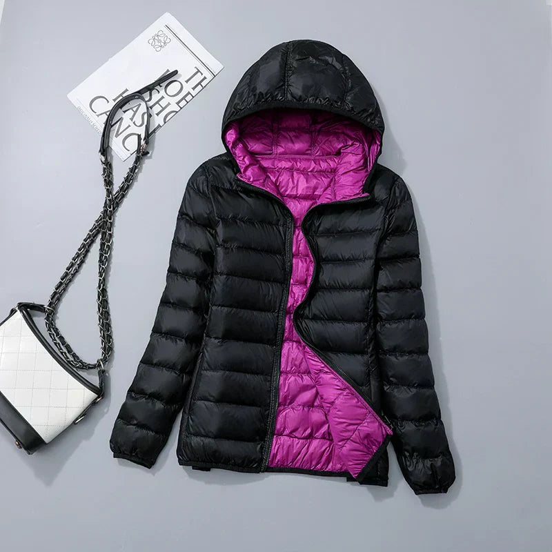 Damen Daunenjacke mit Kapuze