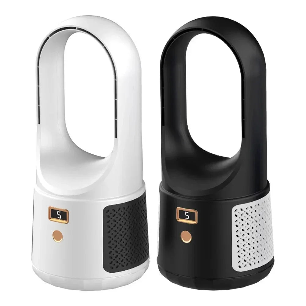Fã atemporal sem lâminas - fã USB silencioso com bateria recarregável para quarto e escritório