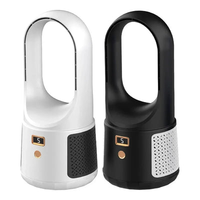 Fã atemporal sem lâminas - fã USB silencioso com bateria recarregável para quarto e escritório