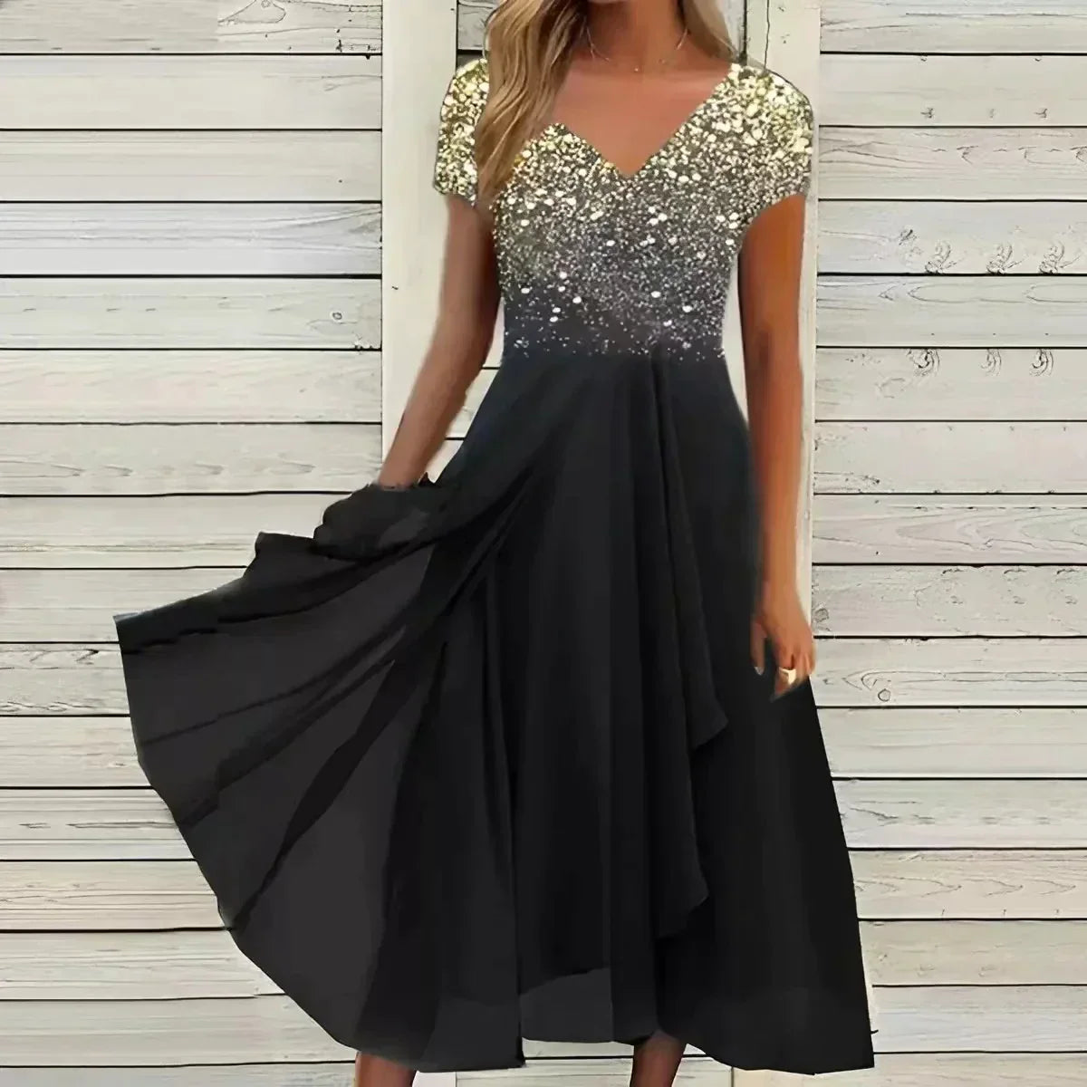 Abendkleid mit Blumenmuster