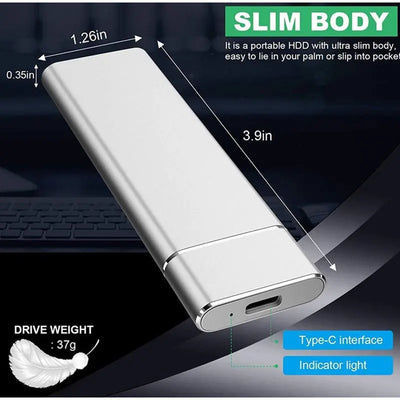 Unidad de estado sólido externa portátil USB 3.1 (500 GB-2 TB, disco duro de alta velocidad para PC y portátiles)