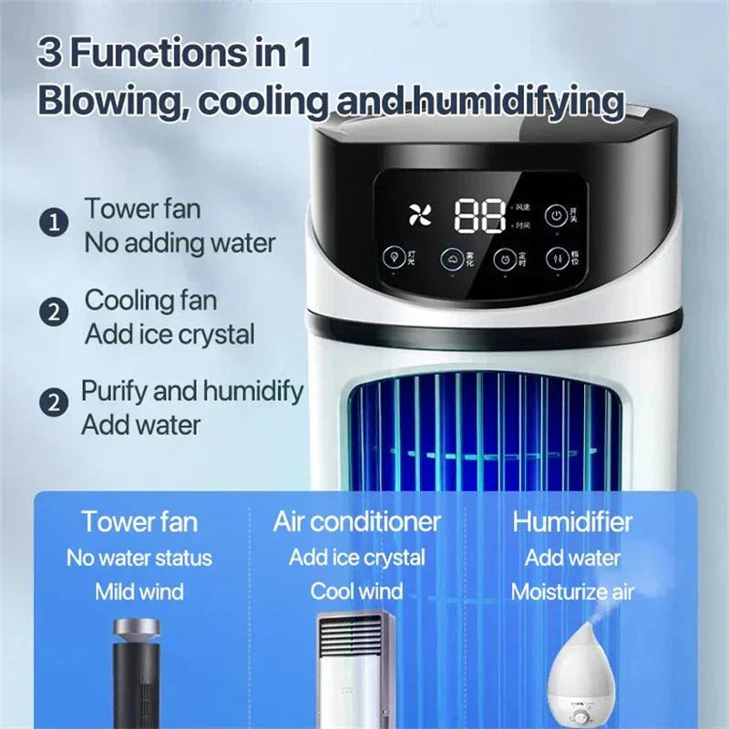 Coolbreze Mini - USB 3 Cooler de ar em 1 com 300 ml de tanque de água