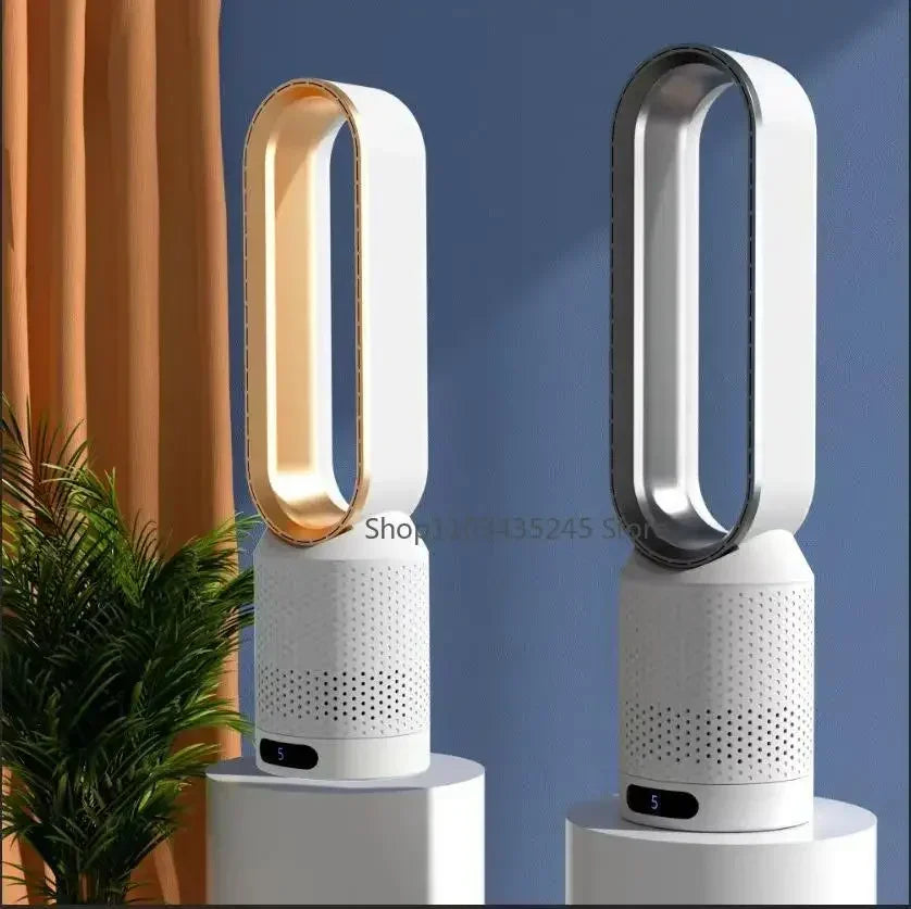 Tower Fan sem aspas 3 em 1 - seguro, silencioso e elegante com 8 níveis de controle de vento e remoto