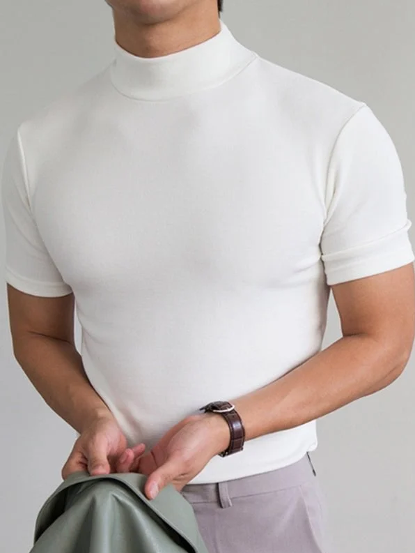LUCASCUDIERA - camisa alta do pescoço para homens