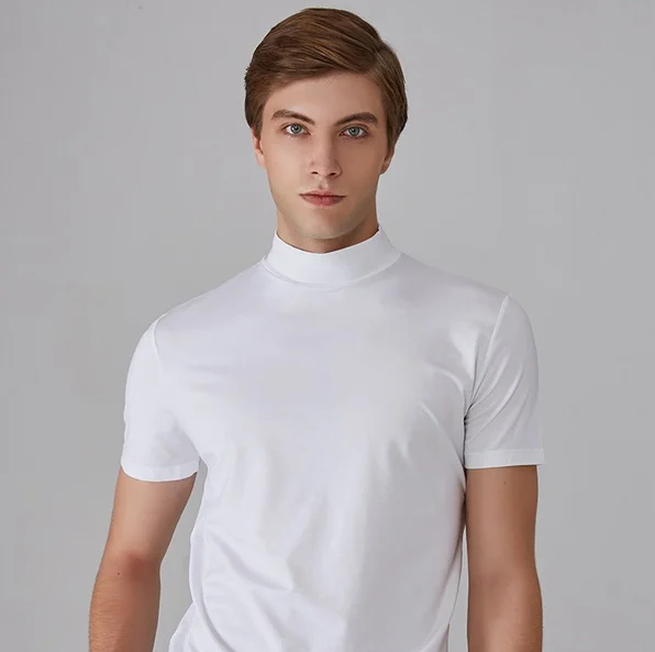 LUCASCUDIERA - camisa alta do pescoço para homens