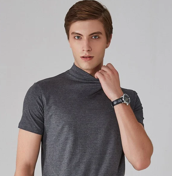 LUCASCUDIERA - camisa alta do pescoço para homens