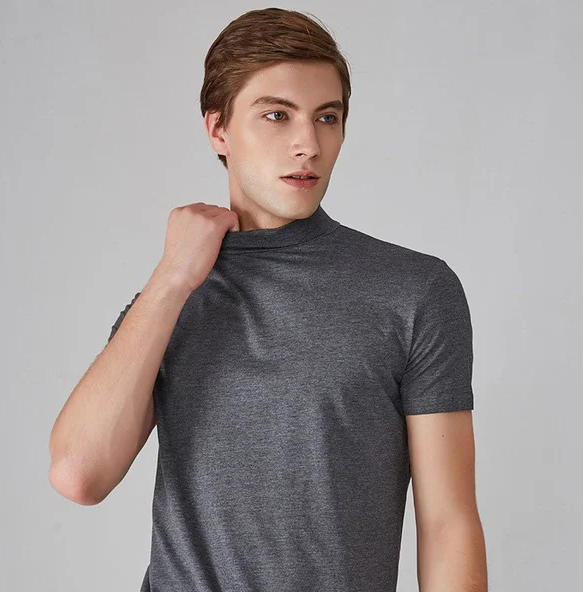 LUCASCUDIERA - camisa alta do pescoço para homens