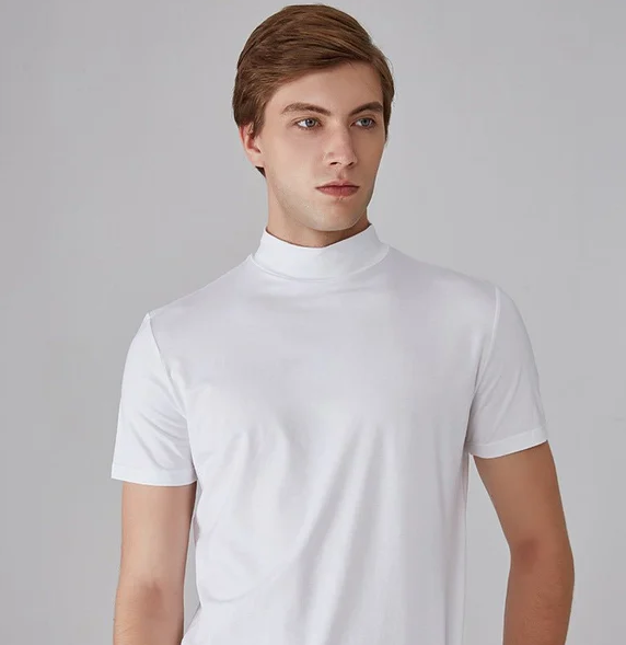 LUCASCUDIERA - camisa alta do pescoço para homens