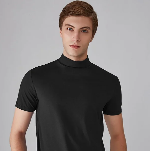 LUCASCUDIERA - camisa alta do pescoço para homens