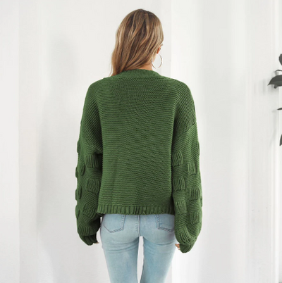 Pull luxueux pour femme, chaud et à manches longues