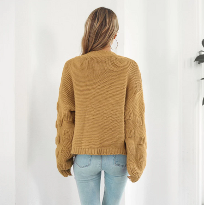 Pull luxueux pour femme, chaud et à manches longues