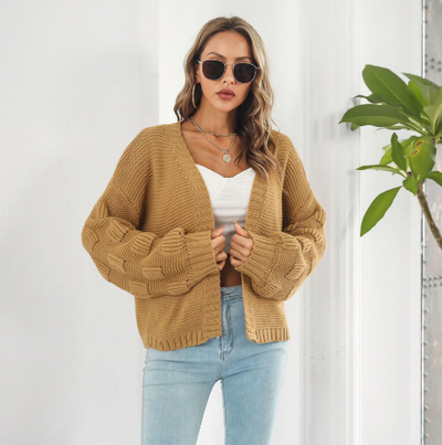 Pull luxueux pour femme, chaud et à manches longues