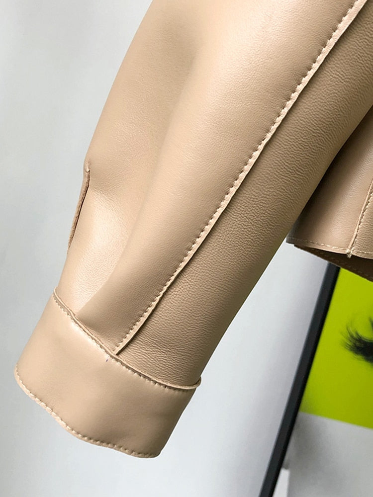 Gabardine de couro curto