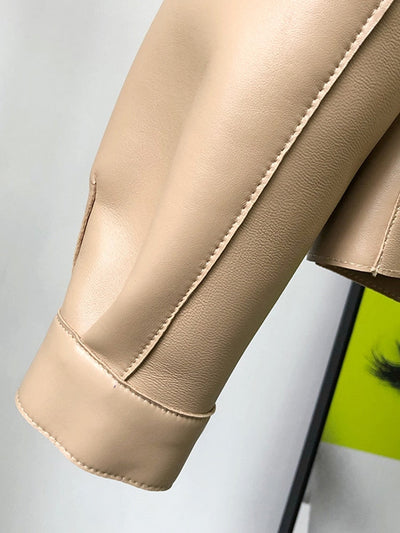 Gabardine de couro curto