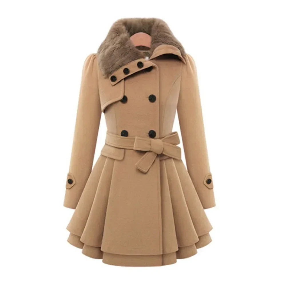 Emily - Gabardine femme coupe ajustée | Manteau élégant