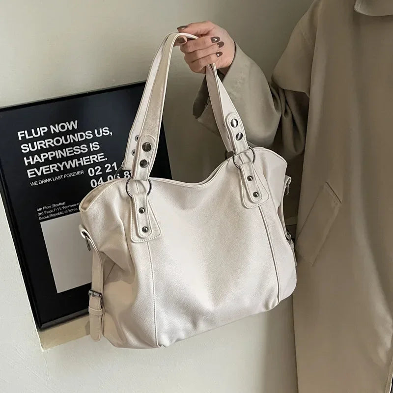 Lunelle - bolsa de couro macia grande