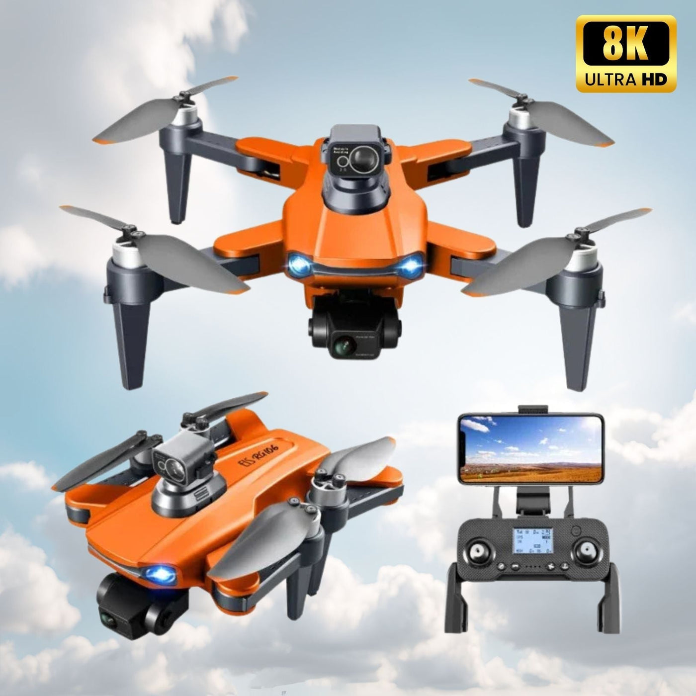 RG109 Pro Drone - Dron HD 8K com câmara dupla, GPS e Motors de Oighble