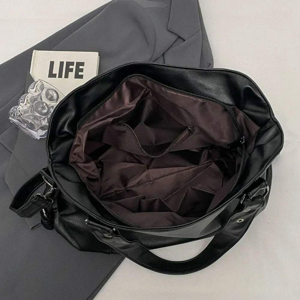 Lunelle - bolsa de couro macia grande