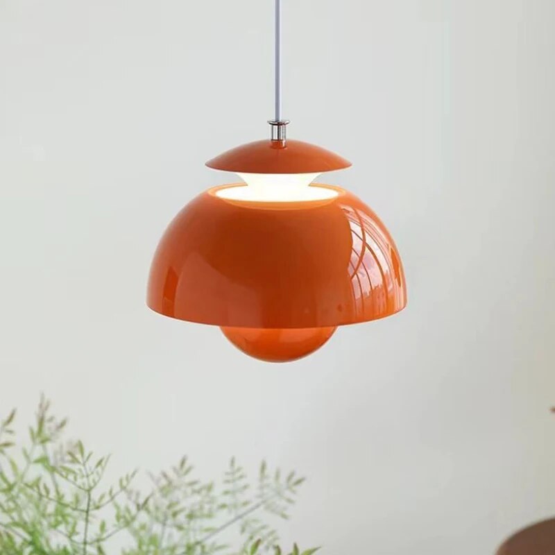 Lámpara colgante LED moderna con diseño de capullo de flor - Estética escandinava para dormitorio y cocina