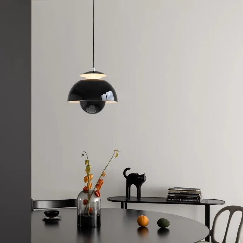 Lámpara colgante LED moderna con diseño de capullo de flor - Estética escandinava para dormitorio y cocina